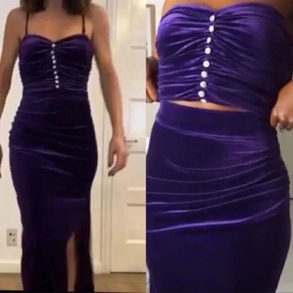 ZARA CROPPED VELVET TOP - Picture 6 of 16